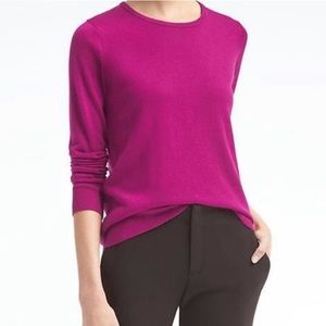 Banana Republic Fuchsia Silk Cashmere Sweater